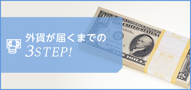 外貨が届くまでの3STEP